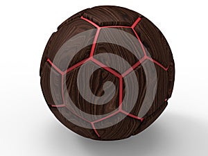 Wooden soccer ball