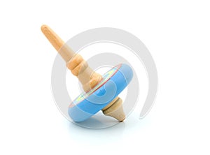 Wooden spinning top photo