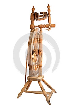 Wooden spinning wheel