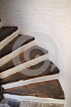 Wooden spiral stairs