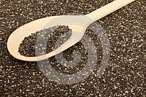 Wooden Spoon With Chia Seeds