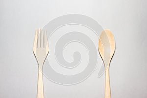Wooden spoon and fork