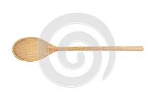 Wooden spoon isolated photo