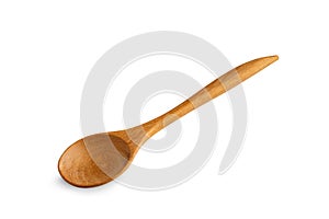 wooden spoon isolated on white background