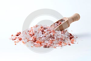 Wooden Spoon In Salt Pile