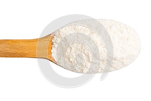 Wooden Spoon With Wheat Flour