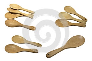 wooden spoon on a white background,with clipping path