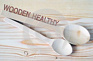 Wooden spoon and wooden products for health pictures