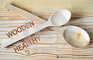 Wooden spoon and wooden products for health pictures
