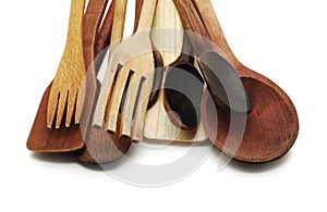 Wooden spoons and forks