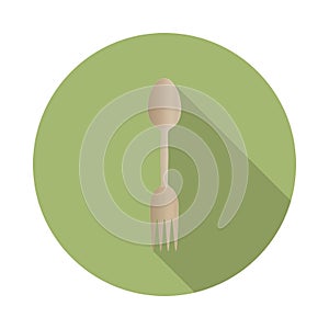 Wooden spork icon