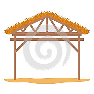 Wooden stable manger icon