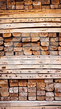 wooden stacked, Raw material for construction