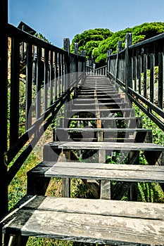 Wooden Stair to the Beach