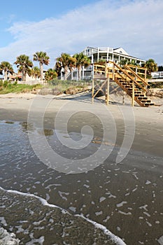 Wooden stair to the beach