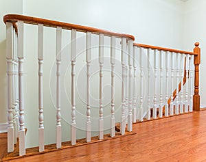 Wooden staircase interior