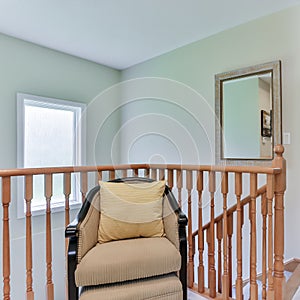 Wooden staircase interior