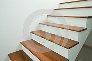 Wooden stairs in home