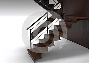 Wooden stairs illustration