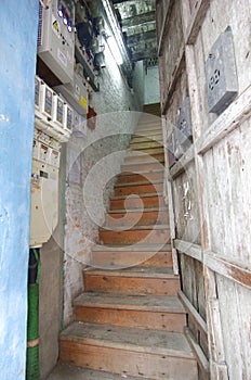 Wooden stairs of Old House