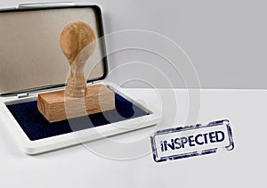 Wooden stamp INSPECTED