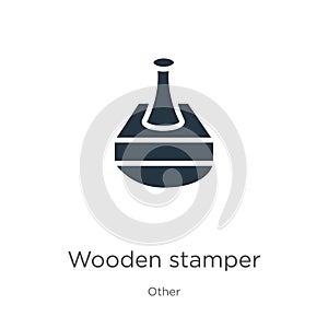 Wooden stamper icon vector. Trendy flat wooden stamper icon from other collection isolated on white background. Vector