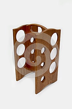 Wooden stand for wine bottles