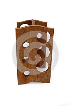 Wooden stand for wine bottles