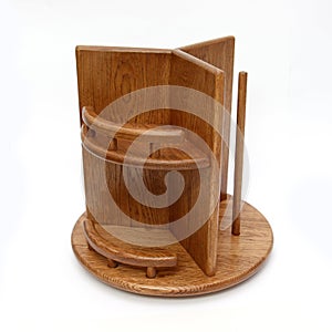 Wooden stand for wine bottles