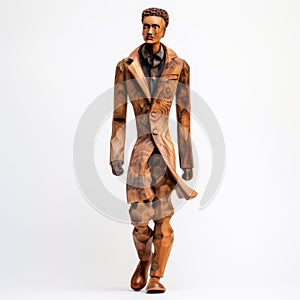 Handmade Wood Male Sculpture - Ingrid Baars Style - Tom Of Finland Influence photo