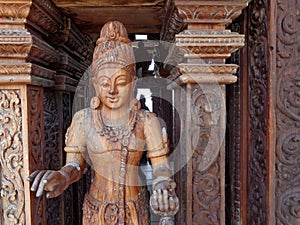 Wooden statue in Thailand (Pattaya)