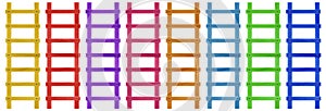 Wooden step ladder - colorful