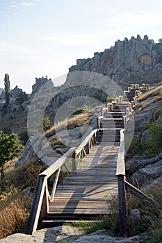 Wooden steps