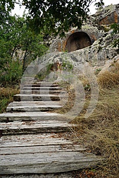 Wooden steps