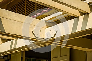 Wooden structure of old house