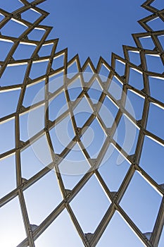 Wooden Structure on the Sky Background