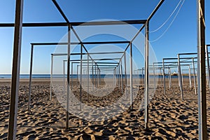 Wooden structure for tents
