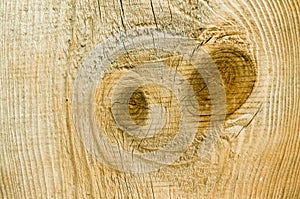 Wooden surface with alien face