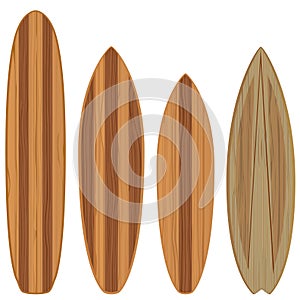 De madera tablas de surfear 