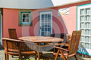 Wooden table and chairs