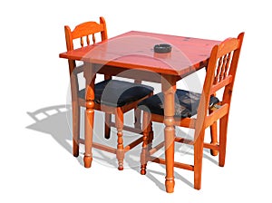 Wooden table and chairs