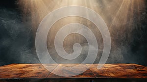 The Wooden Table Glow.AI generated image
