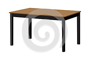 Wooden table isolated illustration