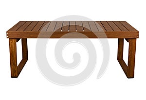 Wooden table isolated on white