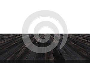 Wooden table top, isolated on white backgrounds with copy space for montage products