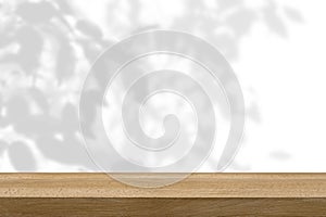 a wooden table on a white background