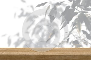 a wooden table on a white background