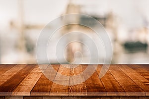 Wooden tabletop perspective for product placement