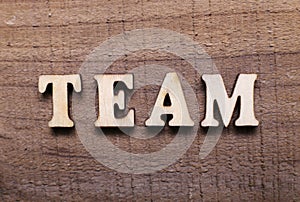 Wooden Text Team