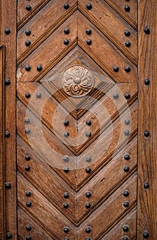 Wooden texture background, part of an old door